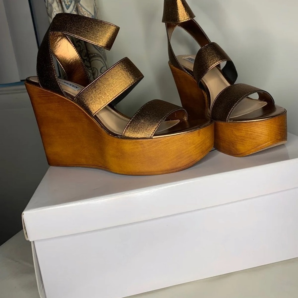 Steve Madden Bronze Wedges
